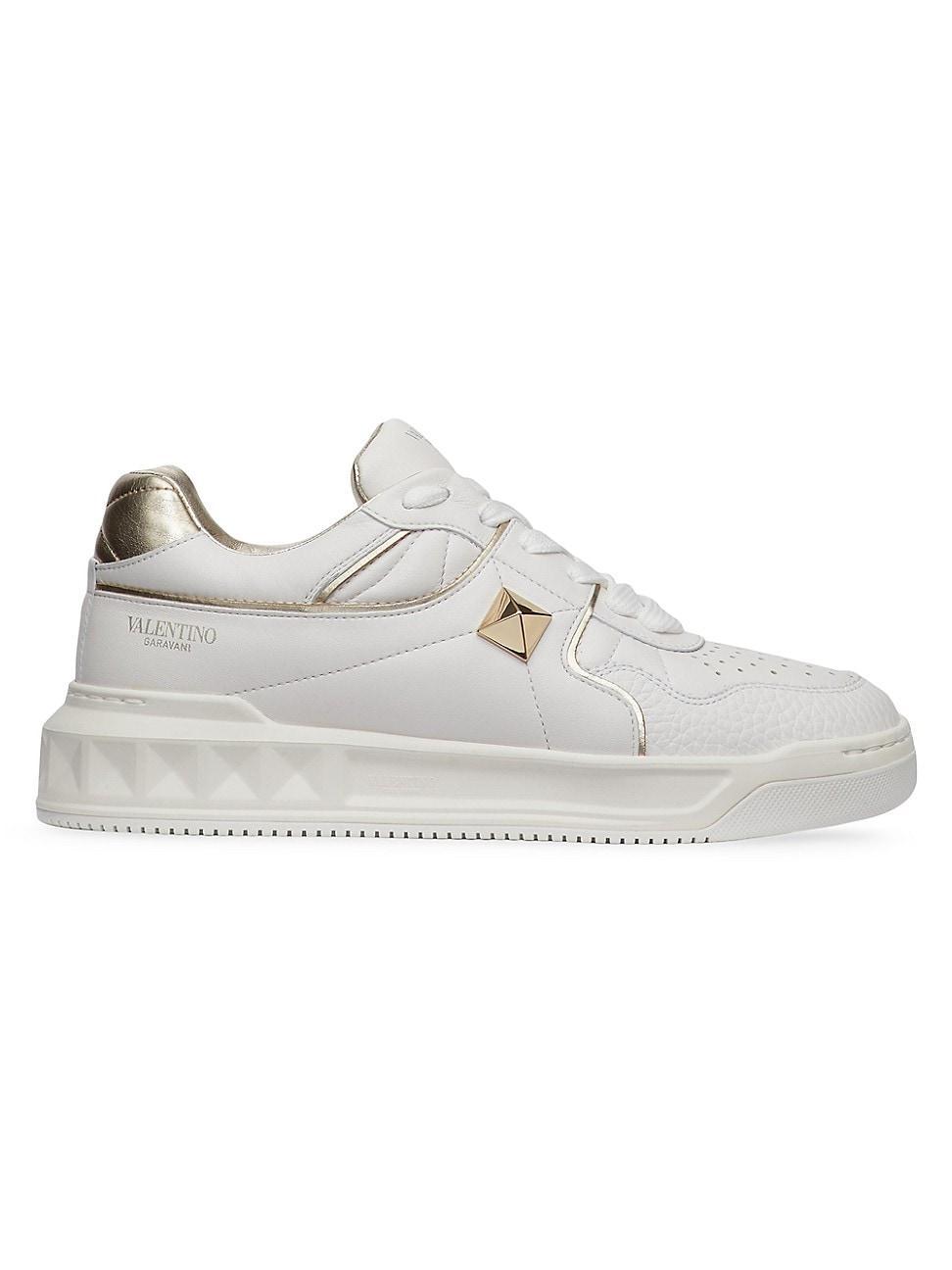 Womens One Stud Low-Top Calfskin Sneakers Product Image