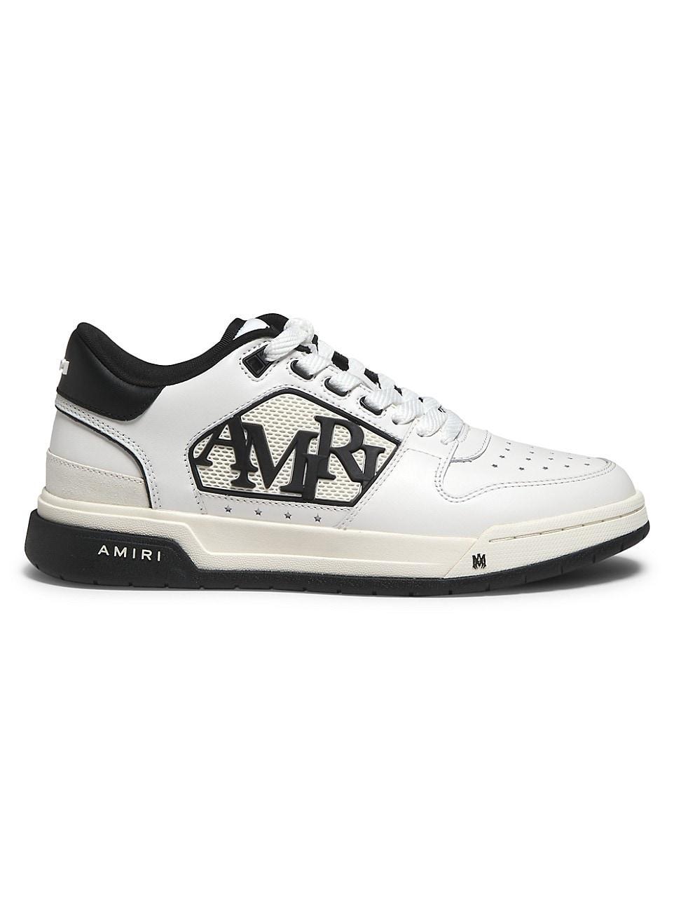 Mens Logo Leather Classic Low-Top Sneakers Product Image