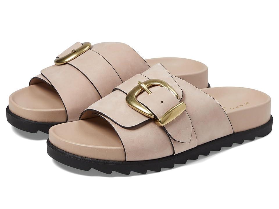 Leather Buckle Easy Slide Sandals Product Image