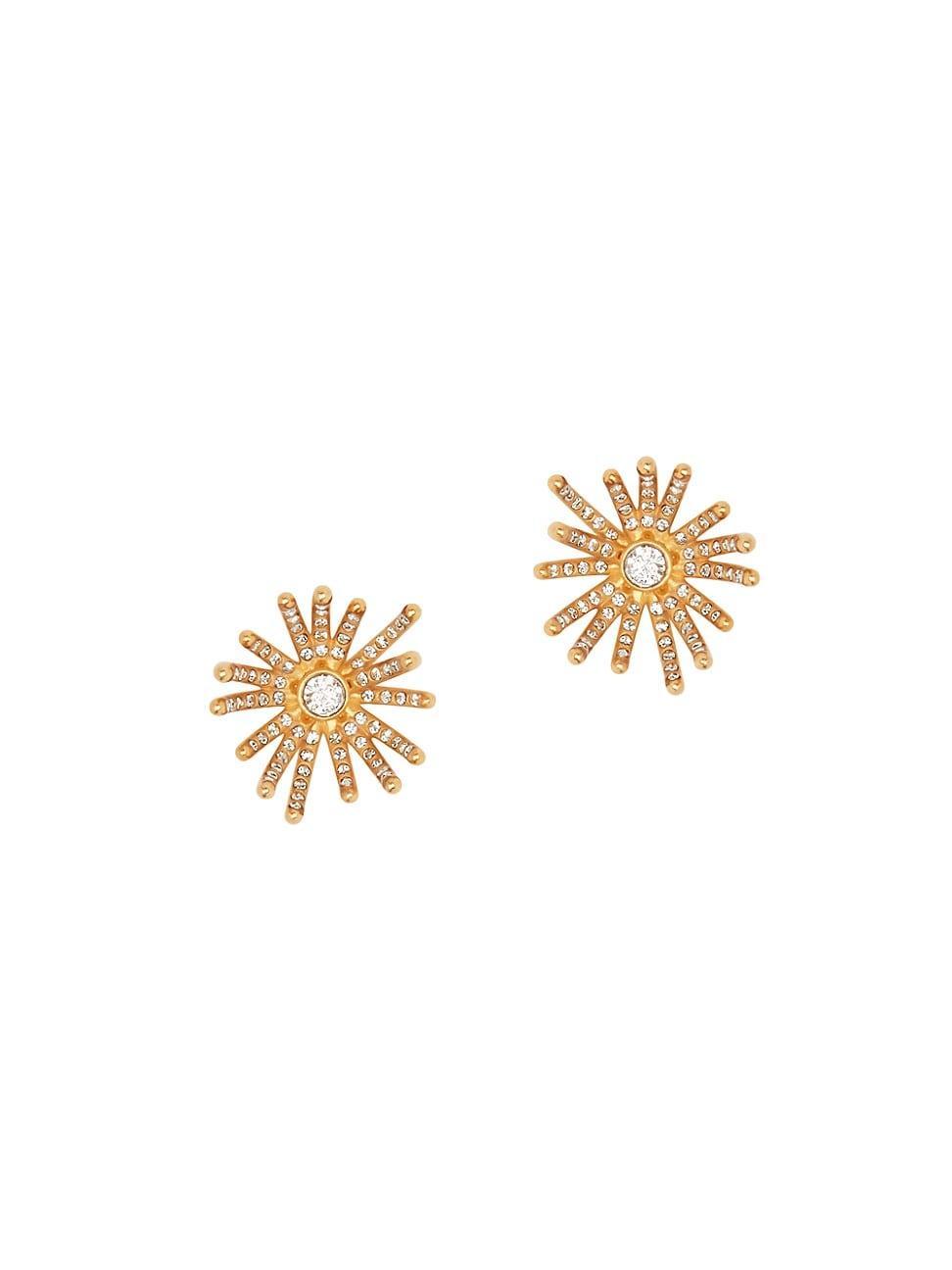 Womens Goldtone & Glass Crystal Firework Stud Earrings Product Image