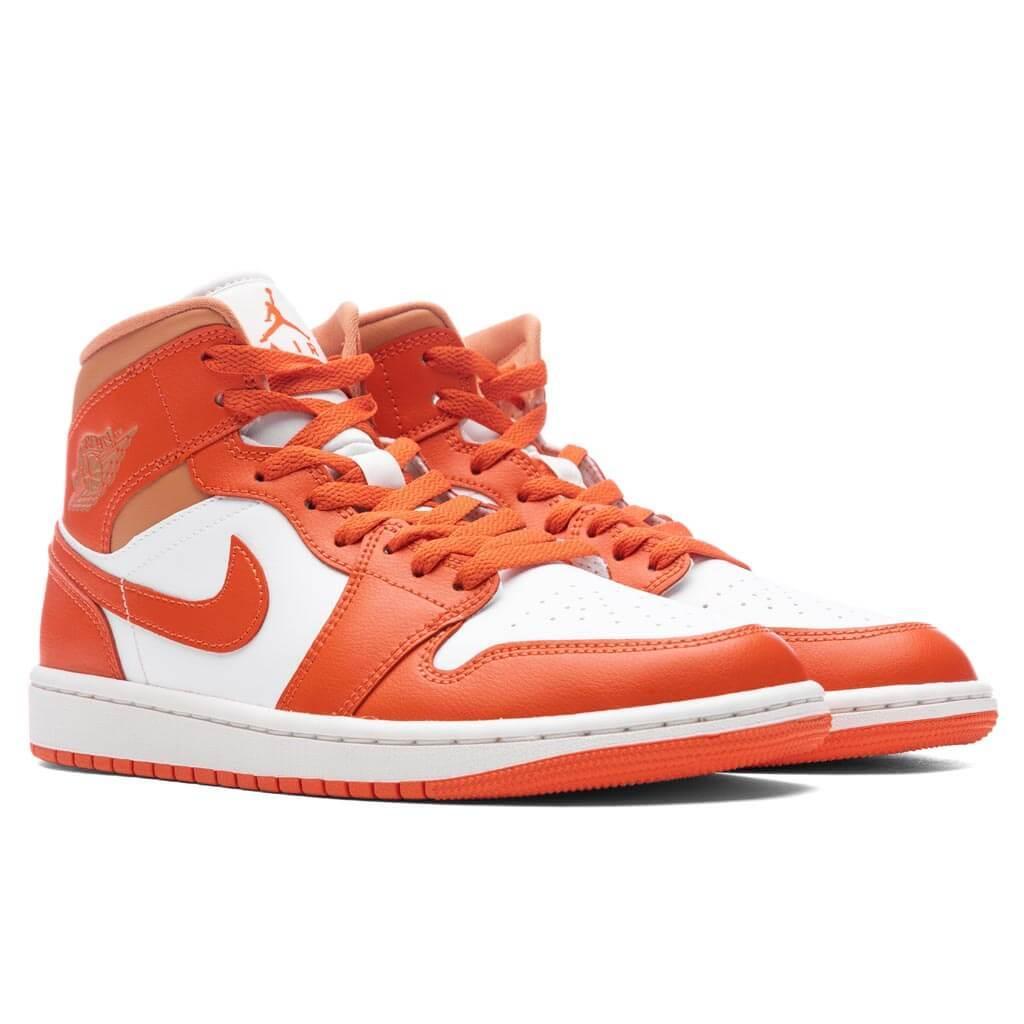 Air Jordan 1 Mid Women's - Summit White/Cosmic Clay/Amber Brown Female Product Image