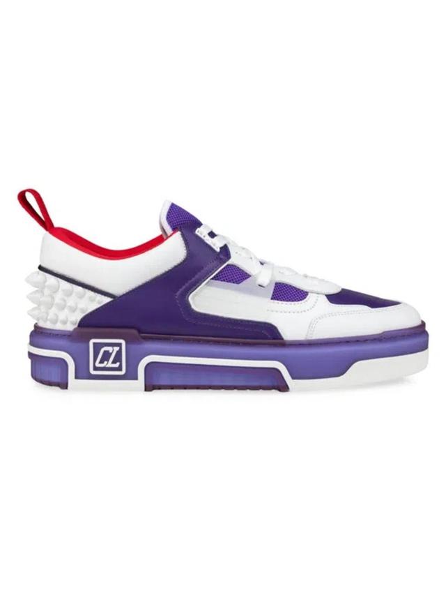 CHRISTIAN LOUBOUTIN Astroloubi Leather Sneakers In Purple Product Image