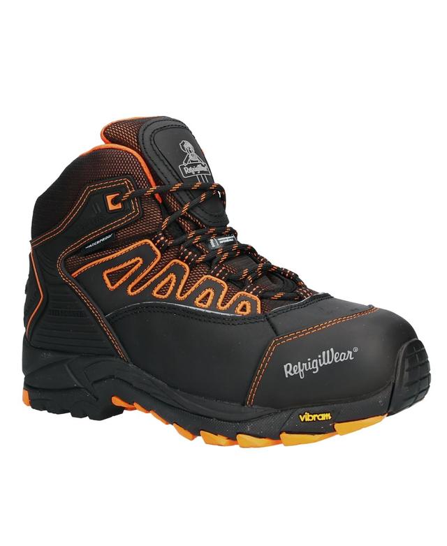 RefrigiWear Mens PolarForce Hiker Insulated Waterproof Black Leather Work Boots Product Image