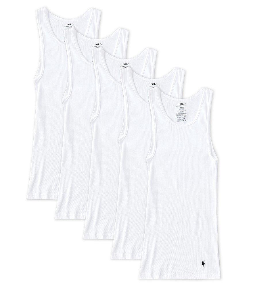 Polo Ralph Lauren Classic Cotton Solid Undershirt 5-Pack Product Image