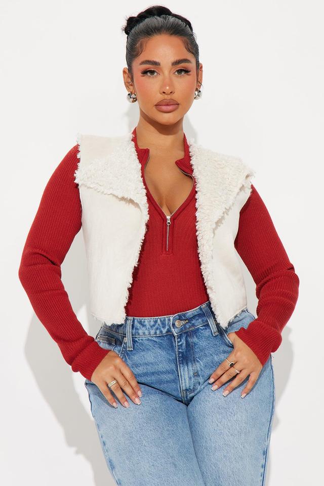 Keep My Cool Shearling Vest - Sand Product Image