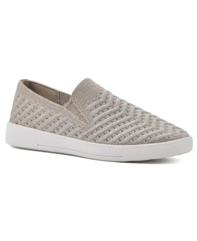 White Mountain Womens Courage Slip On Sneakers - White Product Image