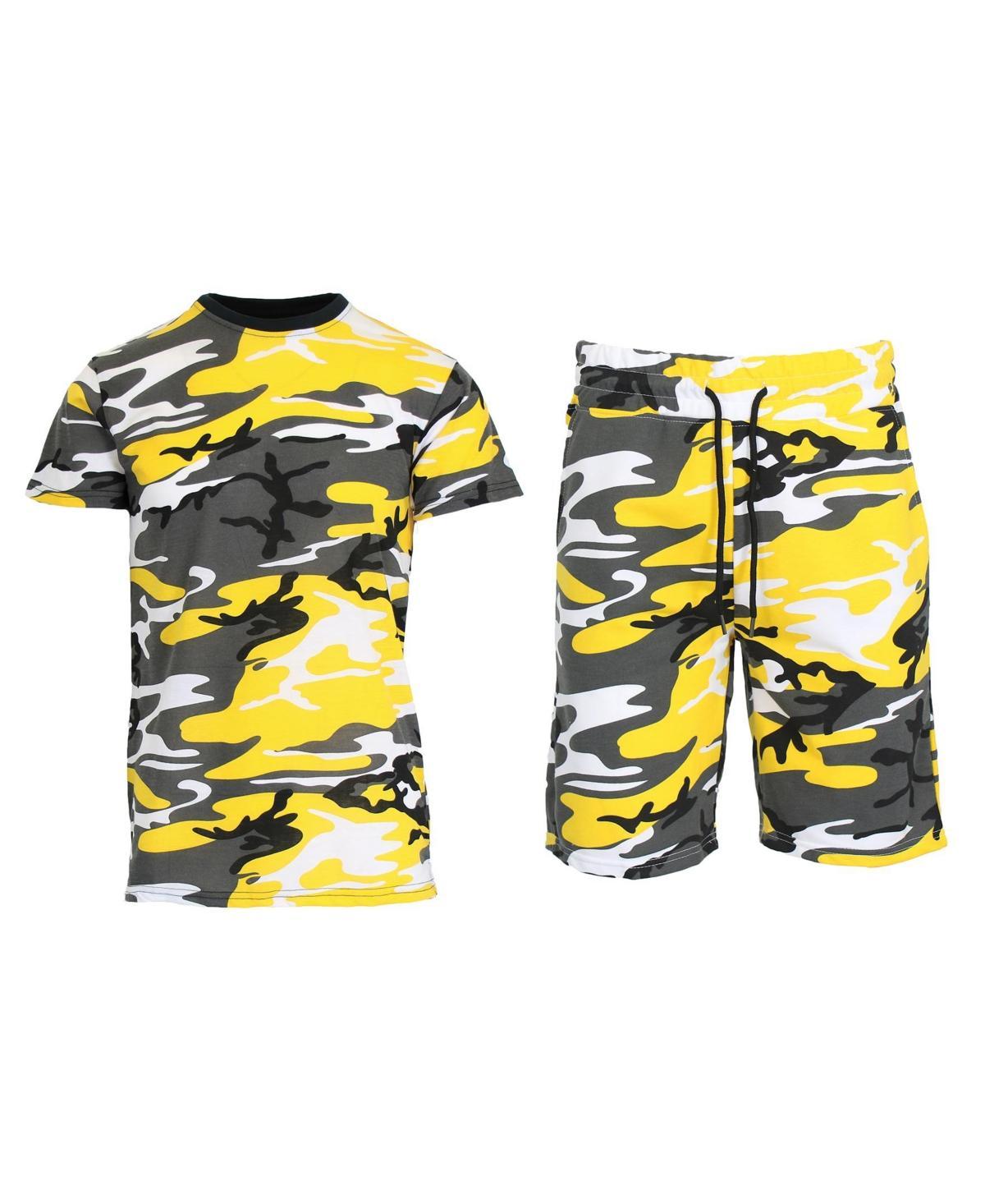 Galaxy By Harvic Mens Camo Short Sleeve T-shirt and Shorts, 2-Piece Set Product Image