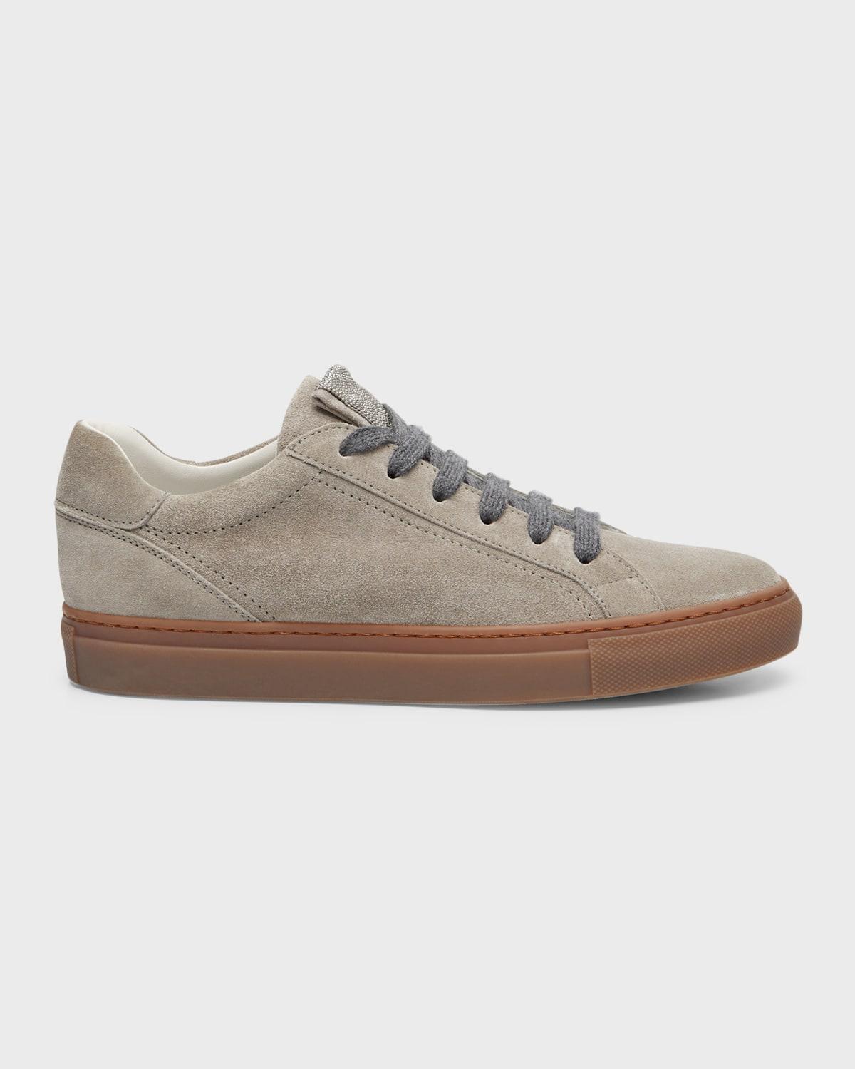 Suede Monili Low-Top Sneakers Product Image