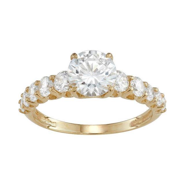 Designs by Gioelli 10k Gold Cubic Zirconia Engagement Ring, Womens White Product Image