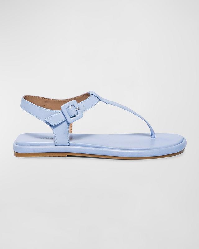 Leather Ankle-Strap Thong Sandals Product Image