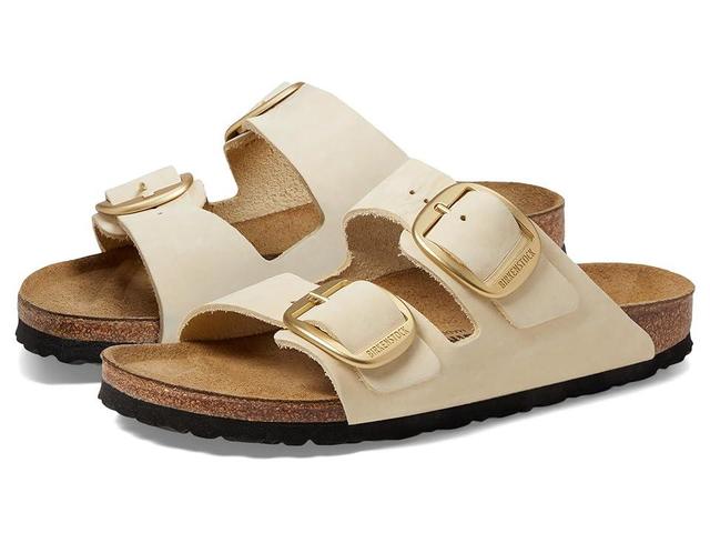 Birkenstock Arizona Big Buckle - Nubuck Leather (Ecru) Women's Shoes Product Image