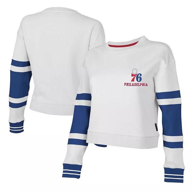 Womens Stadium Essentials Philadelphia 76ers Scrimmage Cropped Pullover Sweatshirt Product Image