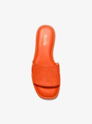 MICHAEL Michael Kors Hayworth Slide (Optic Orange) Women's Shoes Product Image