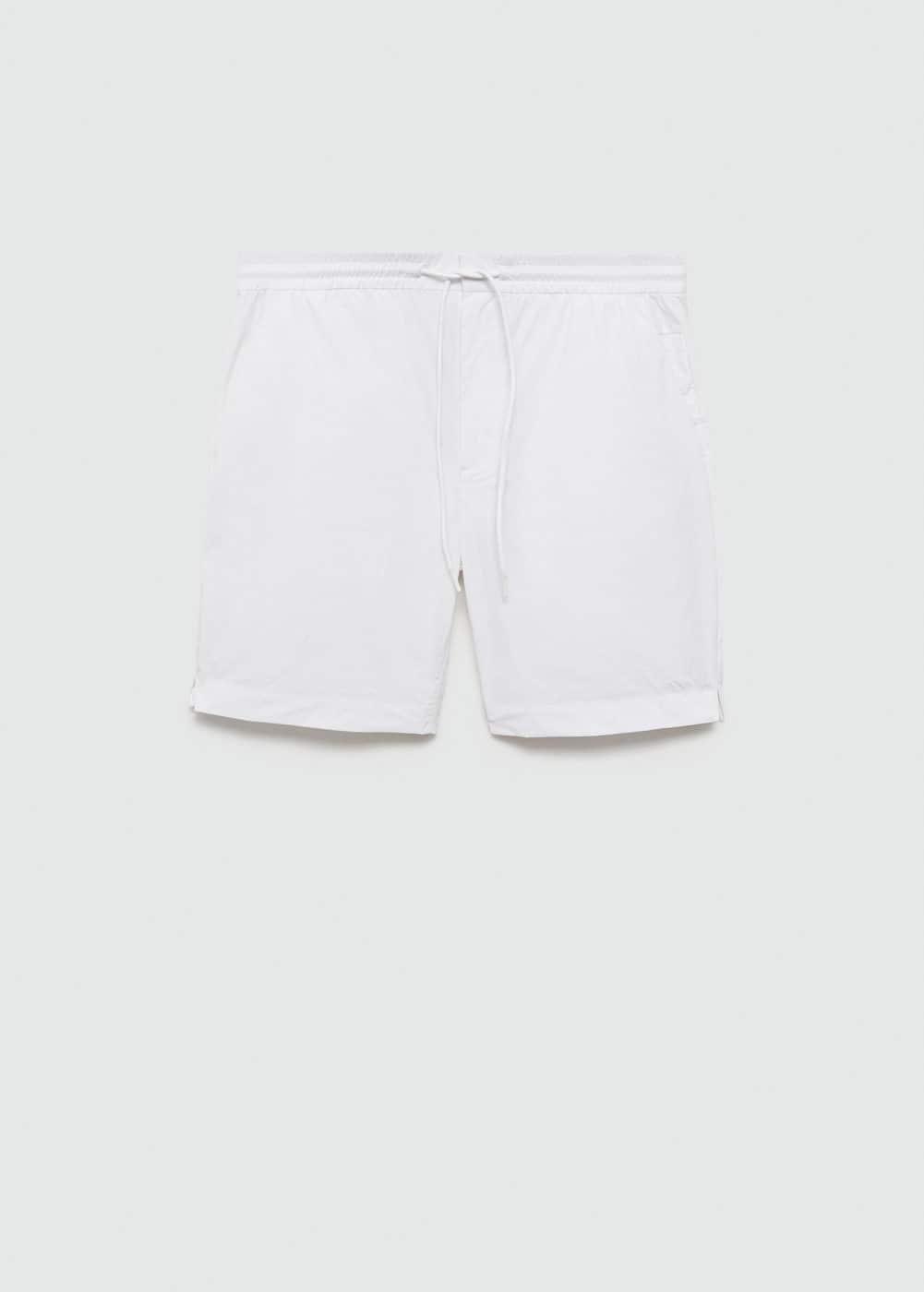 MANGO MAN - Water repellent drawstring Bermuda shorts off whiteMen Product Image