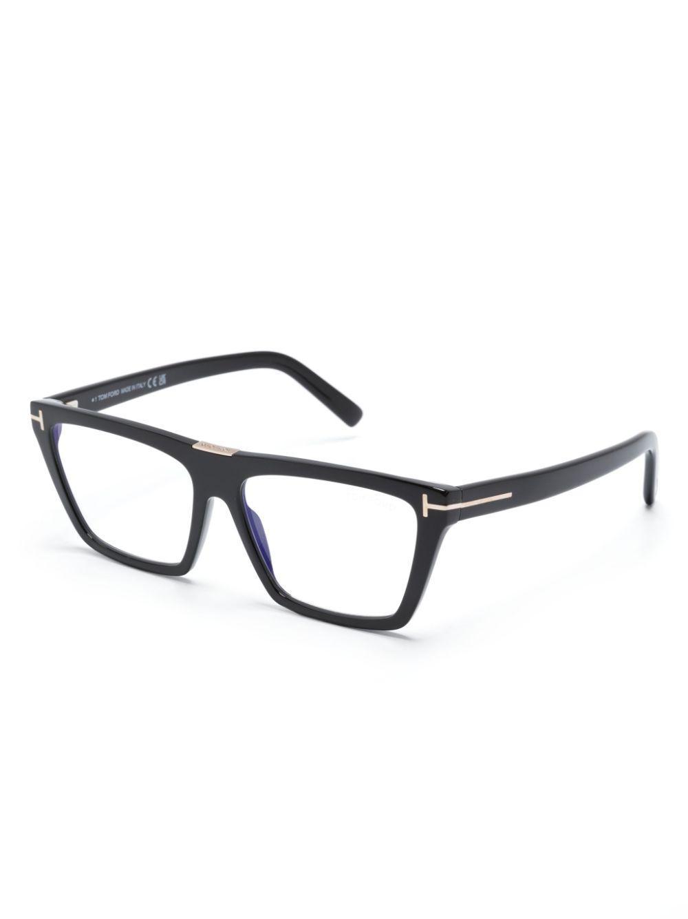 TOM FORD Rectangular-frame Glasses In Black Product Image