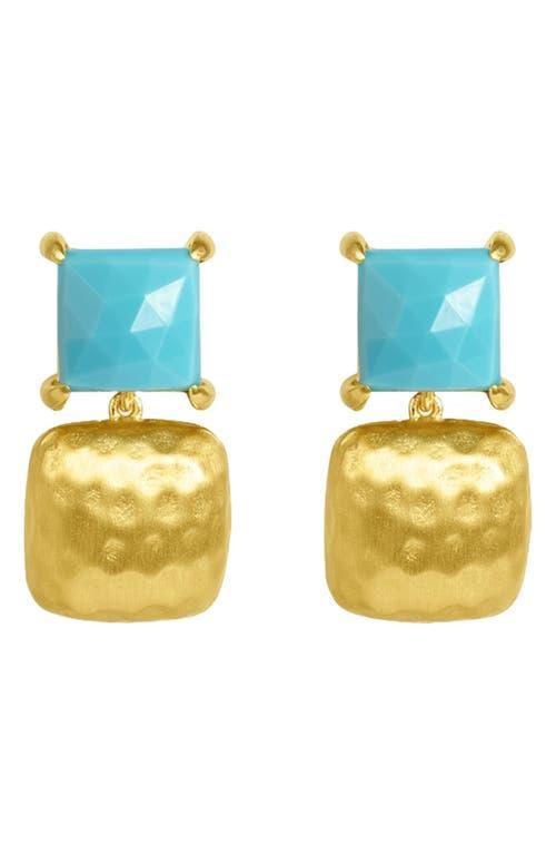 Womens Nomad 22K-Gold-Plated & Sleeping Beauty Turquoise Drop Earrings Product Image