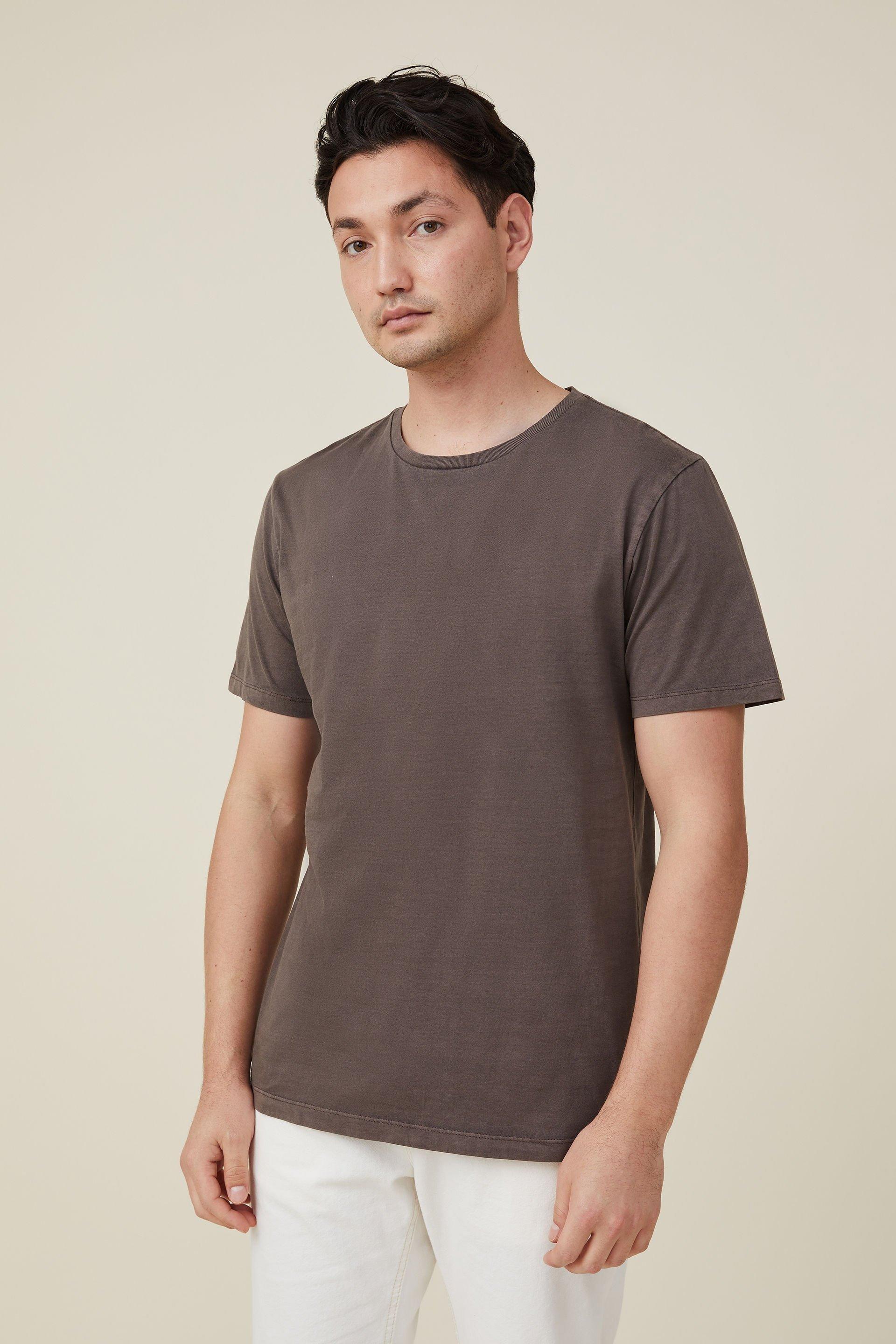 Cotton On Men - Organic Regular Fit Crew T-Shirt - Washed chocolate product image