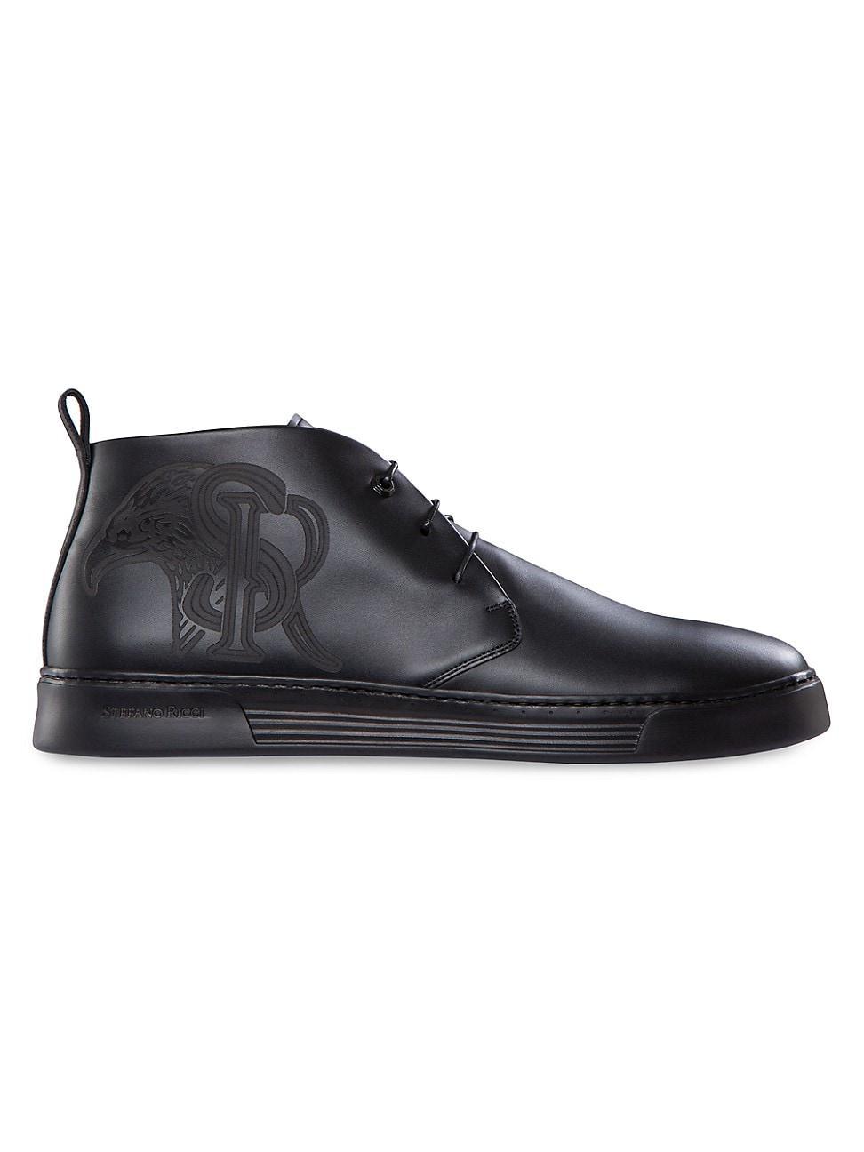 Mens Calfskin Leather Chukka Boots Product Image