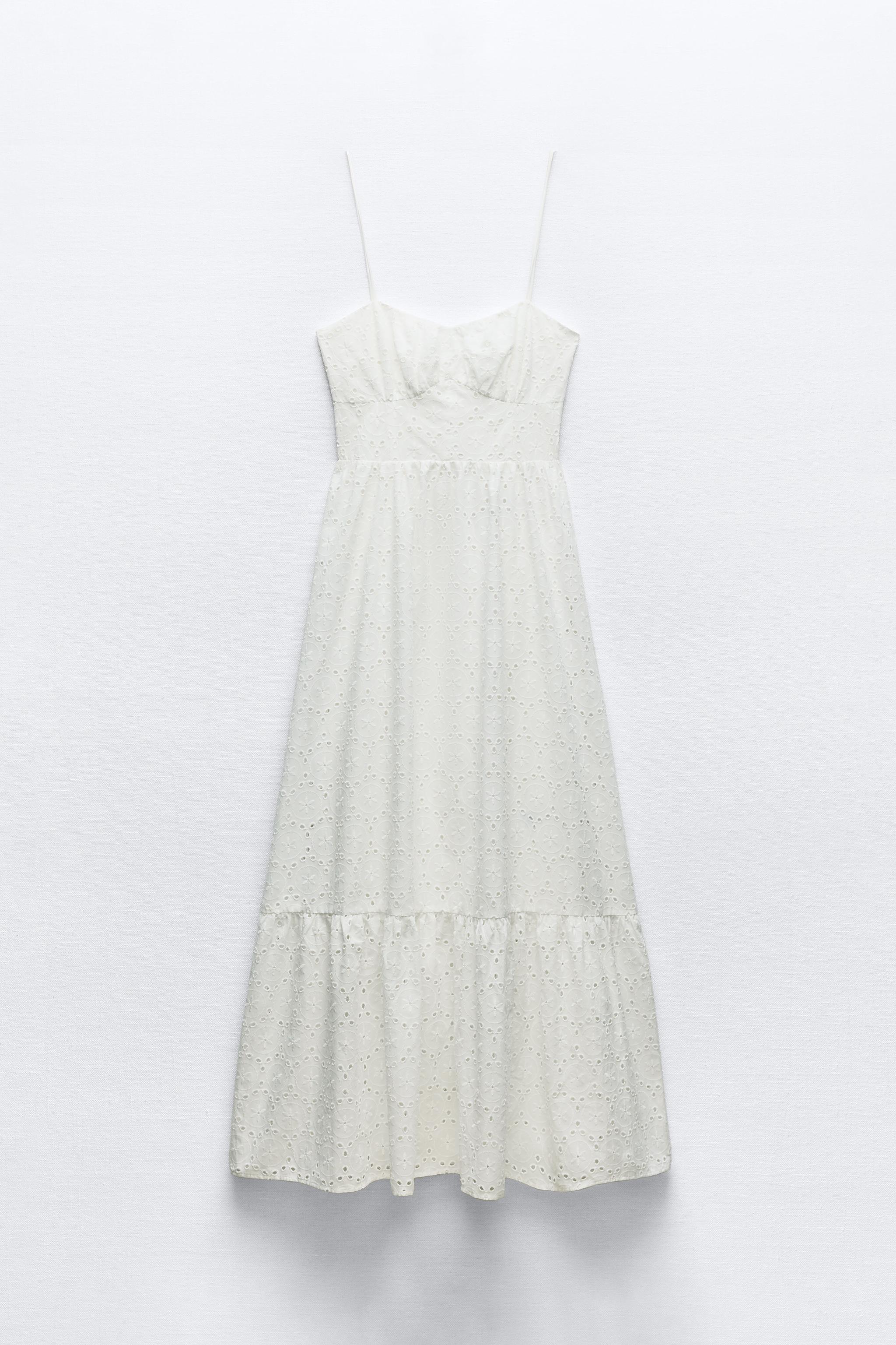 OPENWORK EMBROIDERY MIDI DRESS Product Image