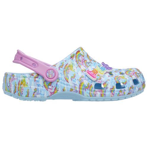 Crocs Womens Crocs Classic Rainbow Lisa Frank Clogs - Womens Shoes Blue/Pink Product Image