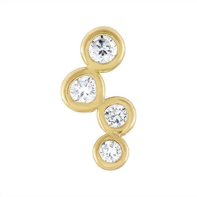 Amella Jewels 10k Gold Cubic Zirconia Cartilage Stud, Womens, Yellow Product Image