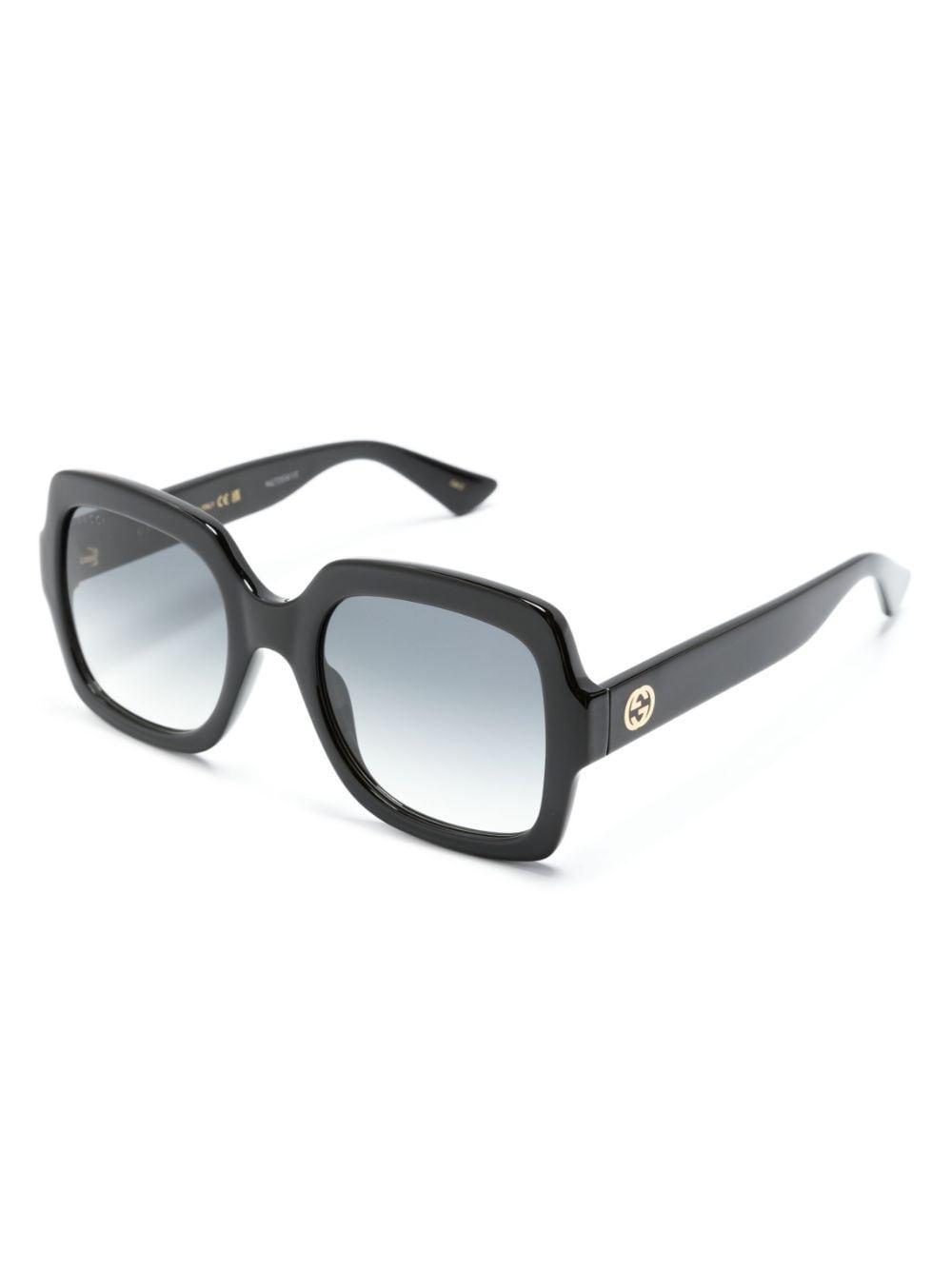 Oversized Logo-arm Sunglasses In Black Product Image