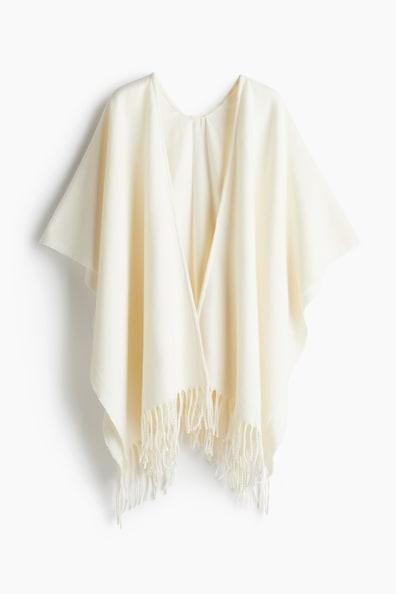 Fringe-trimmed Poncho Product Image