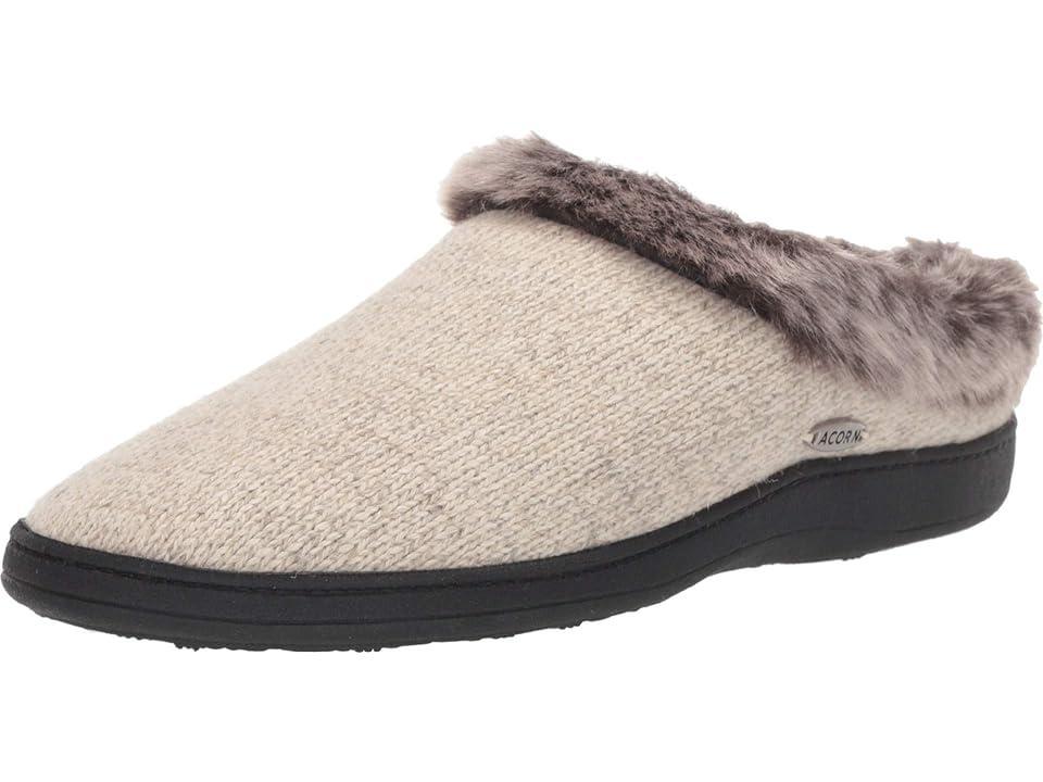 Acorn Chinchilla Clog Ragg (Dark Charcoal Heather) Women's Slippers Product Image