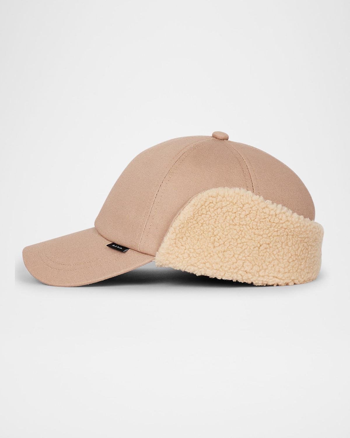 Men's Faux Shearling Ear Flap Baseball Cap Product Image