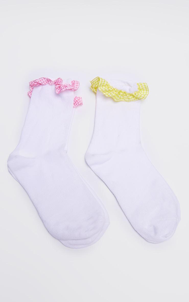 Multi Gingham 2 Pack Socks Product Image