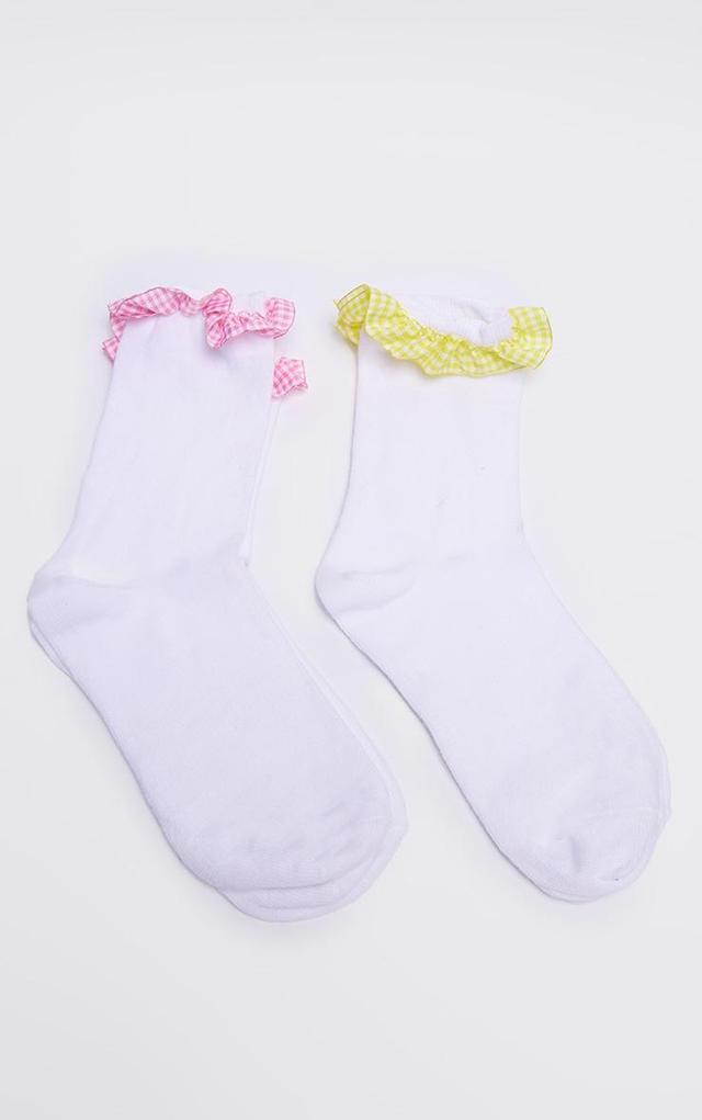 Multi Gingham 2 Pack Socks Product Image