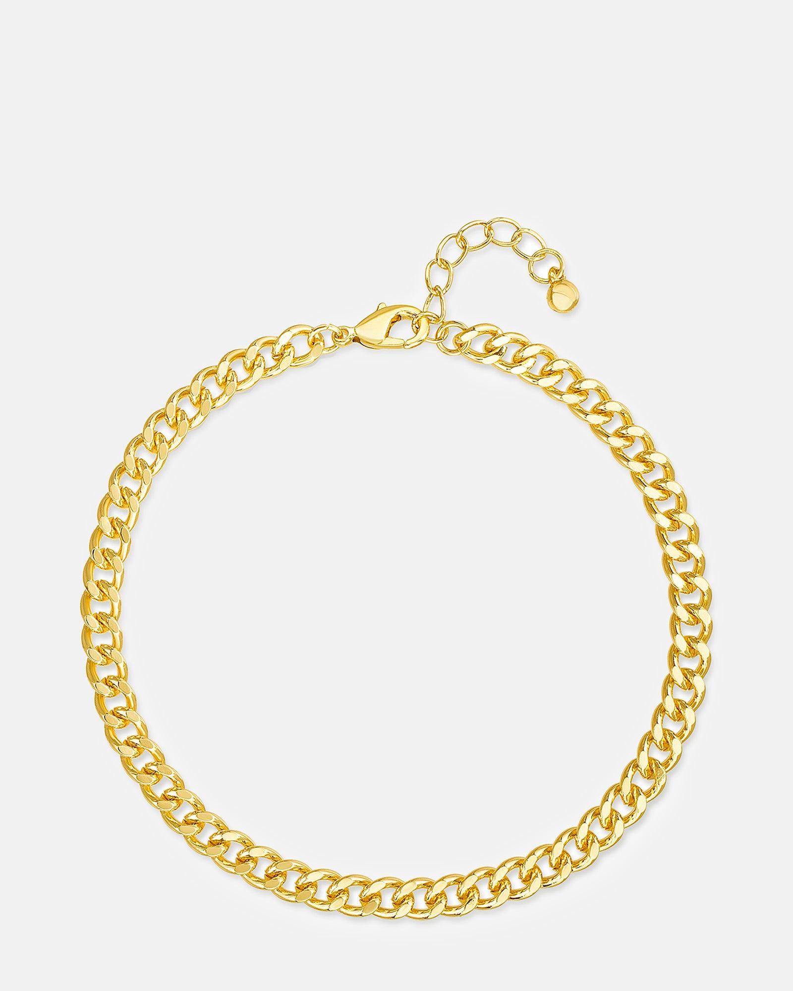 HERRINGBONE ANKLET GOLD Female Product Image