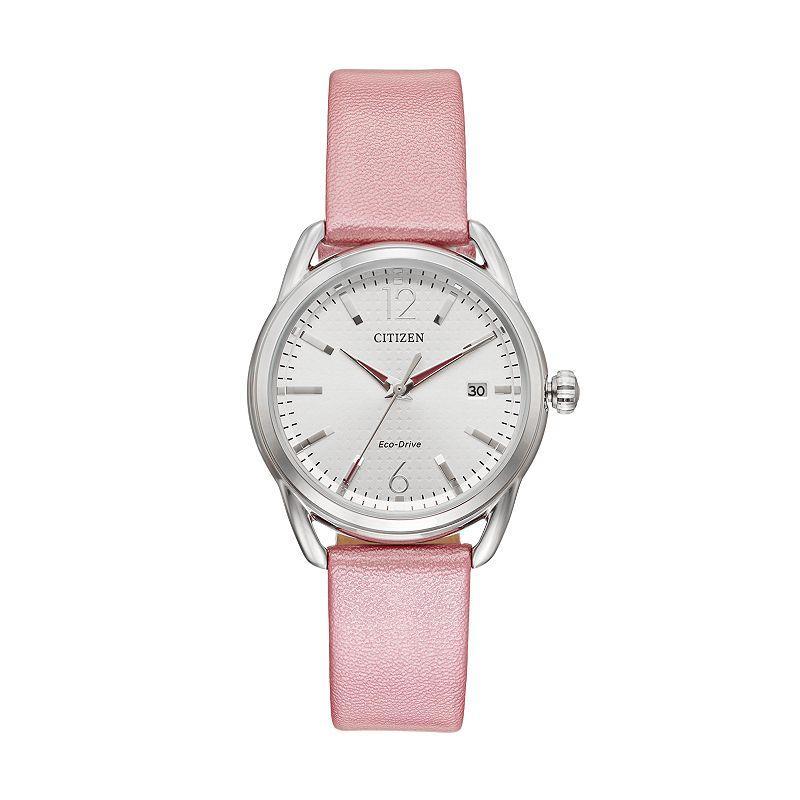 Drive from Citizen Eco-Drive Womens LTR Leather Watch, Pink Product Image