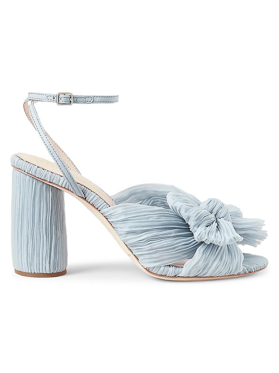 Loeffler Randall Camellia Pleated Bow Heel in White. - size 9.5 (also in 10, 6, 6.5, 7, 7.5, 8, 8.5, 9) Product Image