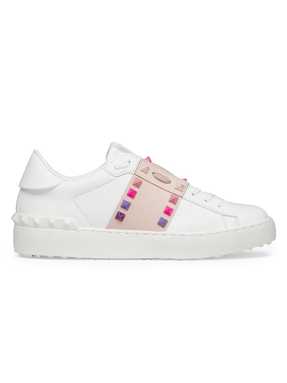 Womens Rockstud Untitled Calfskin Sneakers Product Image