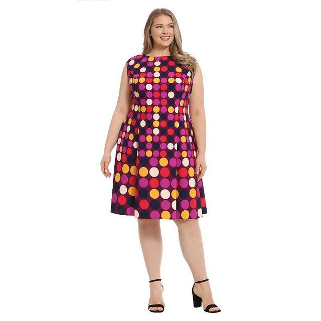 Plus Size London Times Fit & Flare Dress, Womens Product Image