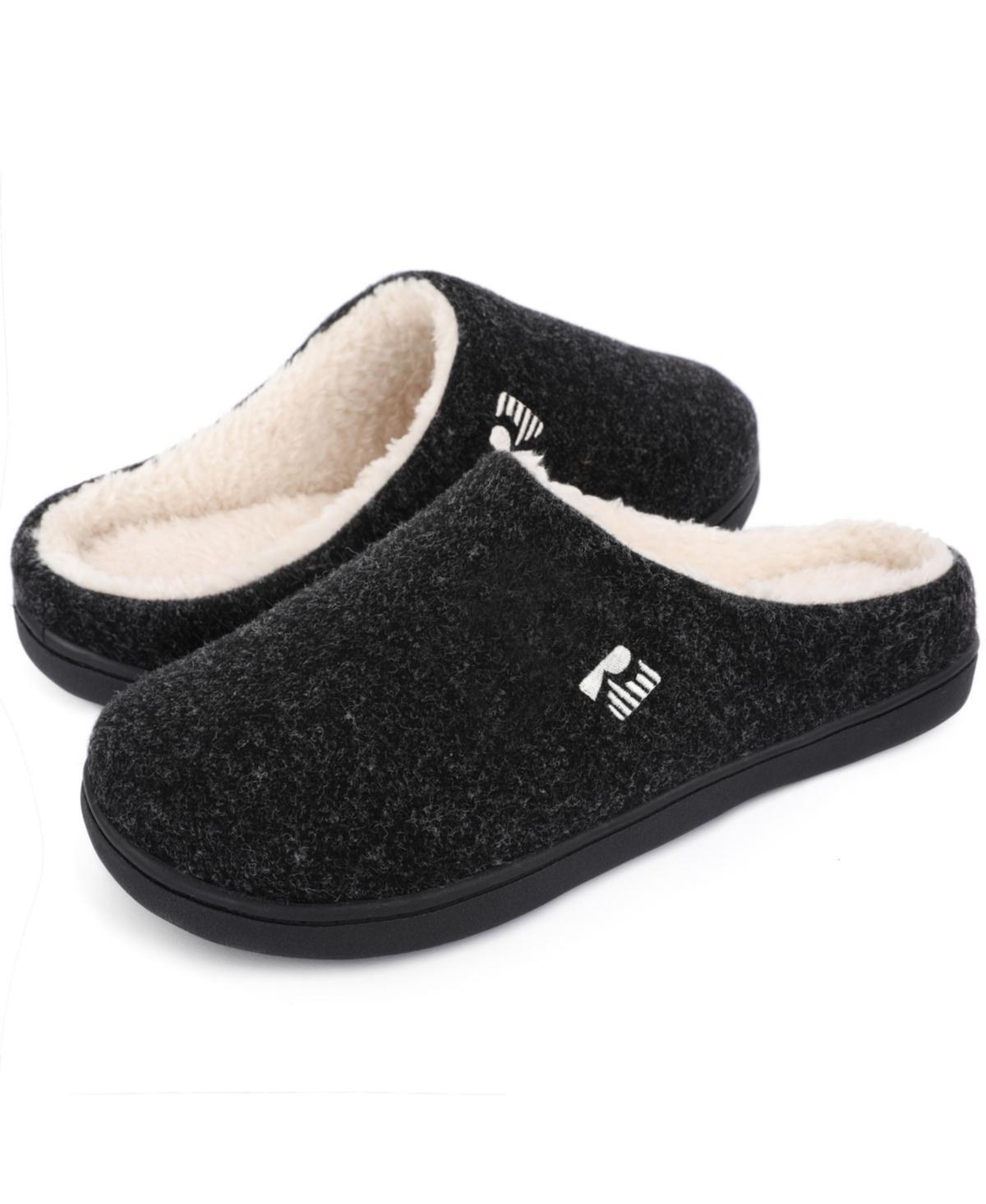 Rock Dove Mens Evan Sherpa Lined Clog Slipper - Black Product Image