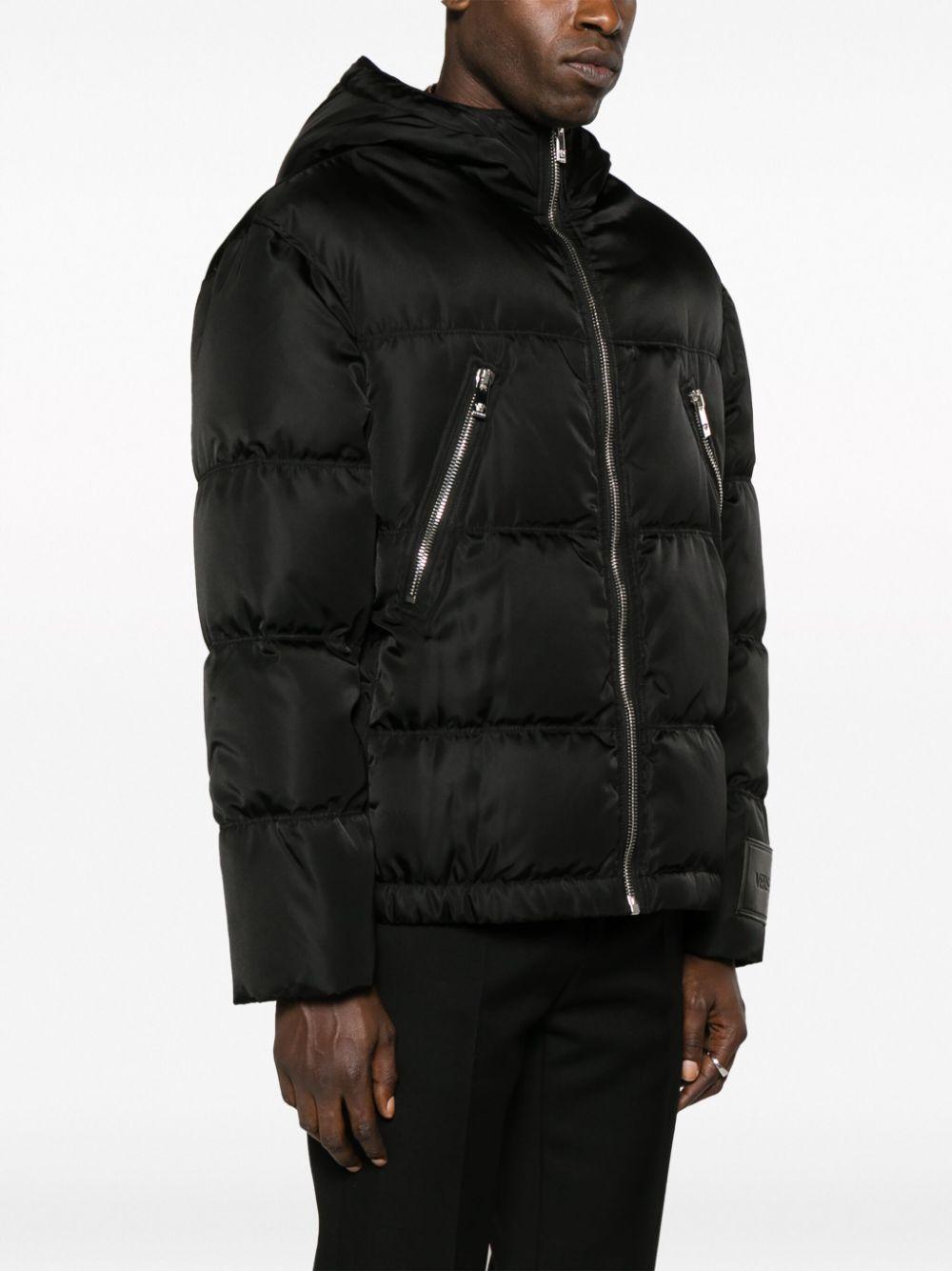 Zip-detail Puffer Jacket In Black Product Image