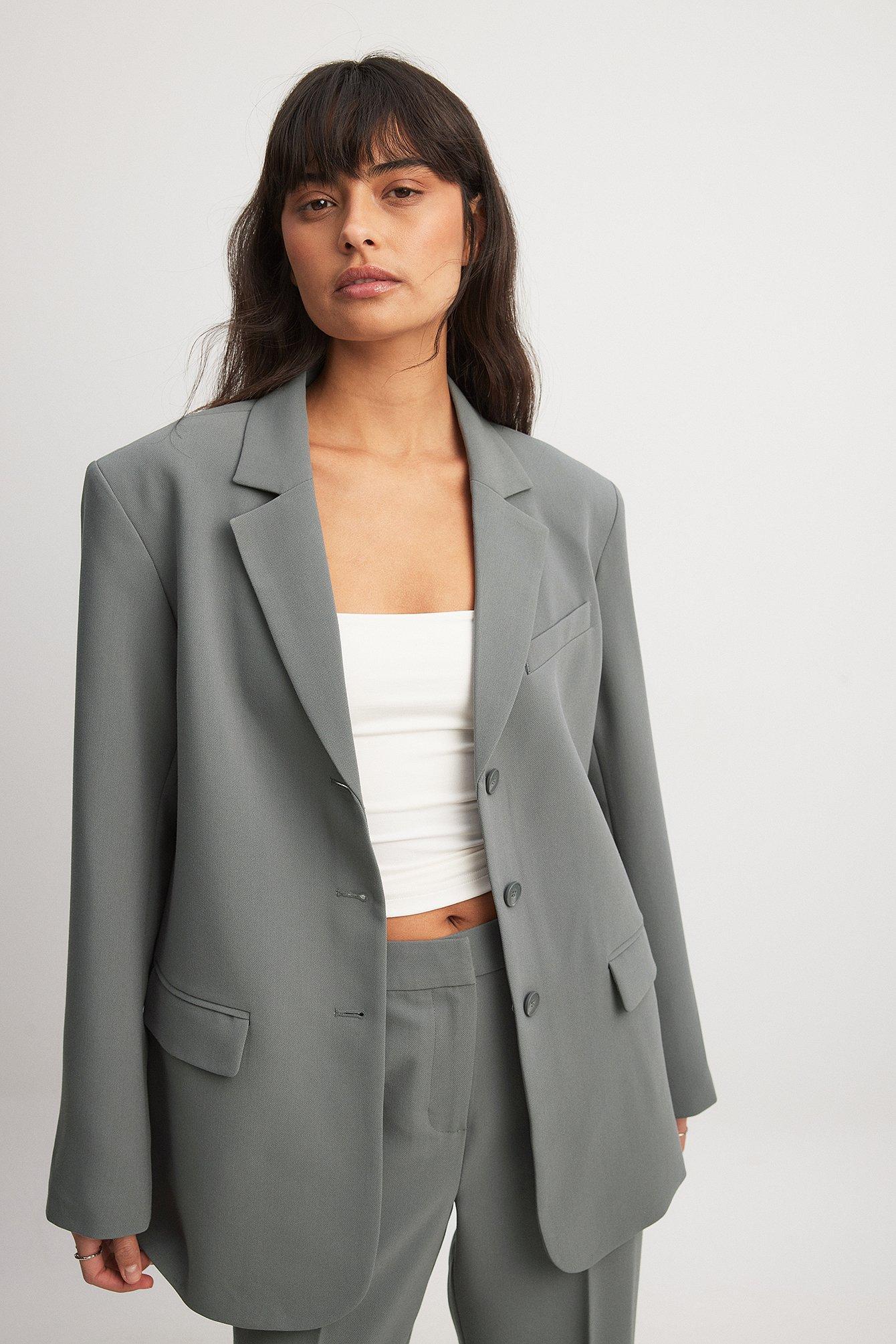 Oversized Three Button Blazer Product Image