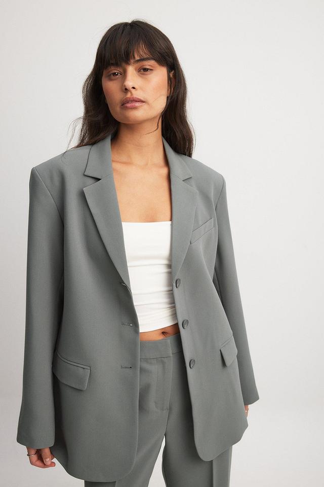 Oversized Three Button Blazer Product Image