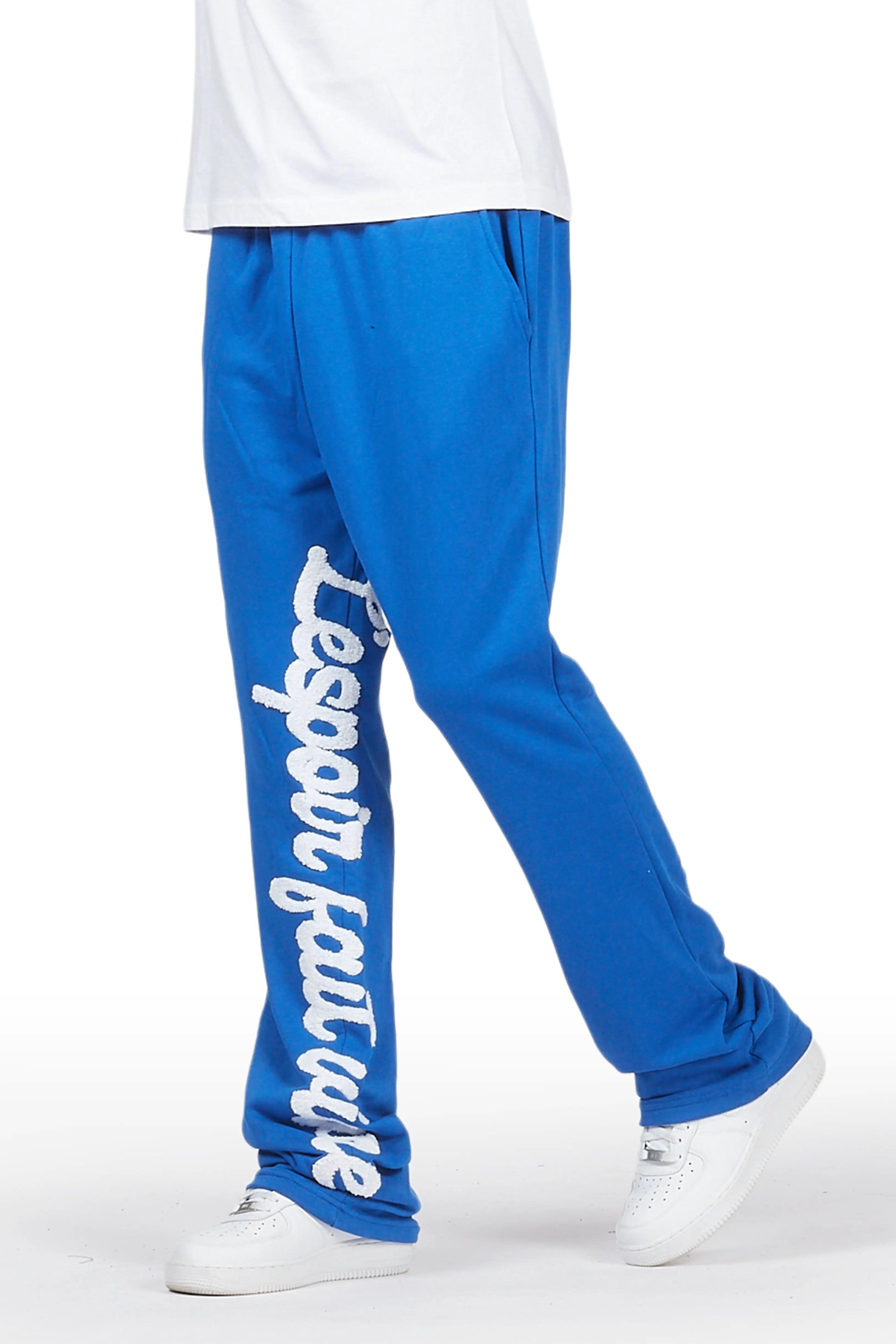 Tejas Royal Blue Stacked Flare Pants Male product image