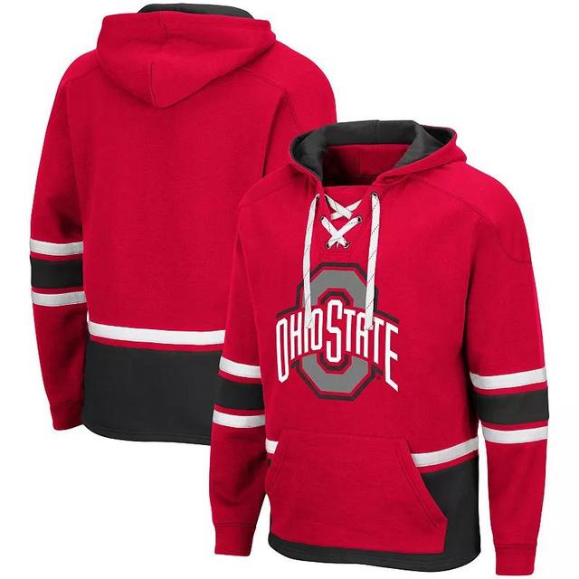 Mens Colosseum Scarlet Ohio State Buckeyes Lace Up 3.0 Pullover Hoodie Product Image