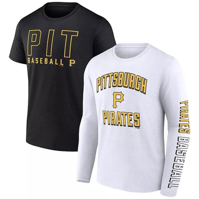 Mens Fanatics Branded /White Pittsburgh Pirates Two-Pack Combo T-Shirt Set Product Image