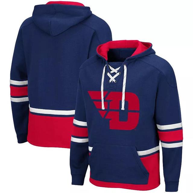 Mens Colosseum Navy Dayton Flyers Lace Up 3.0 Pullover Hoodie Day Blue Product Image