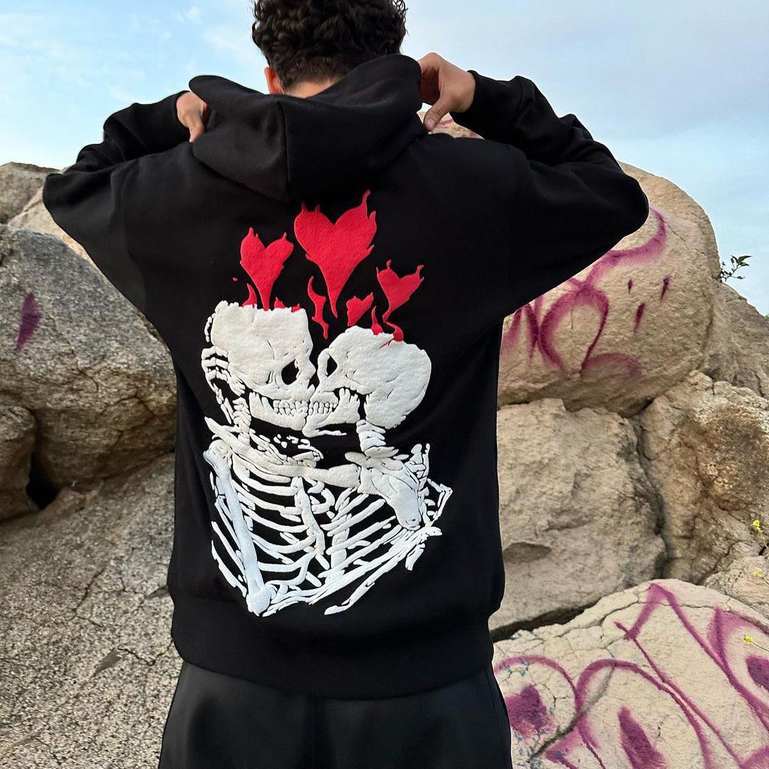 Til Death Do Us Part Puff Print Graphic Hoodie Product Image