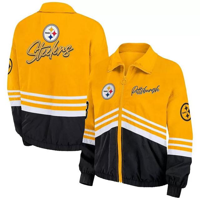 Womens WEAR by Erin Andrews Pittsburgh Steelers Vintage Throwback Windbreaker Full-Zip Jacket Product Image