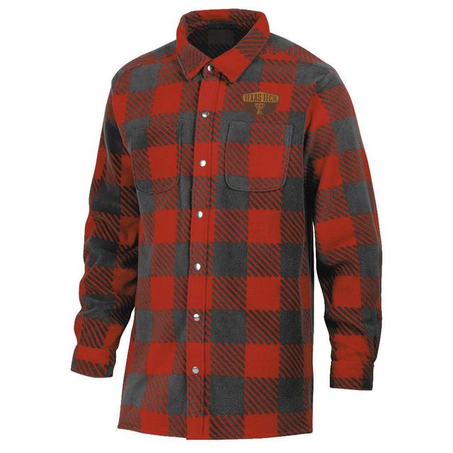 NCAA Texas Tech Red Raiders Mens Buffalo Checkered Shacket Product Image