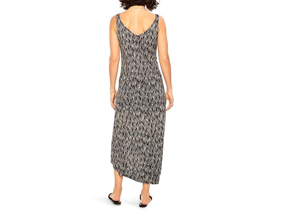 NIC  ZOE NZT Sketched Leaves Print Double V-Neck Sleeveless High-Low Hem Pocketed Dress Product Image