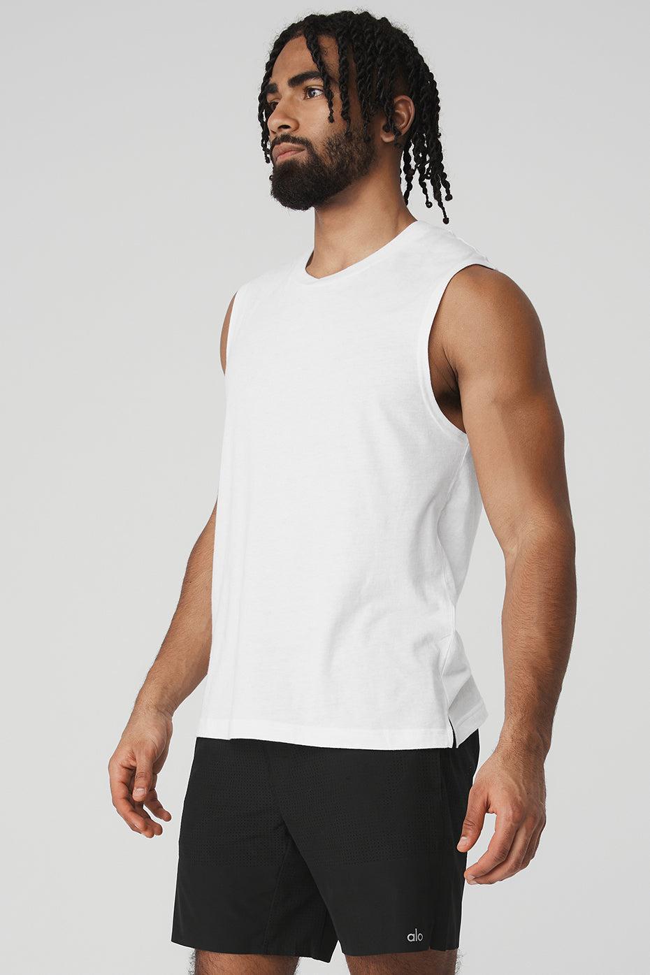 The Triumph Muscle Tank - White Male Product Image