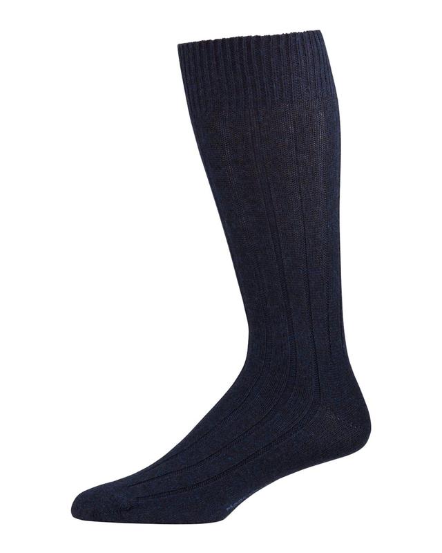 Mens Ribbed Cashmere Socks Product Image